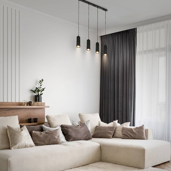 Briloner Lampa wisząca Ida, możliwość ściemniania, czarny, kuchnia, metal, nowoczesny