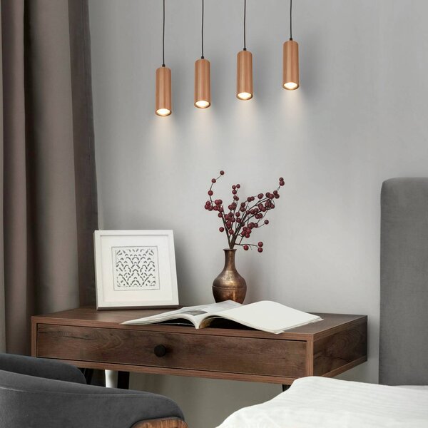 Briloner Lampa wisząca Ida, możliwość ściemniania, brązowy / rdzawy, kuchnia, metal, nowoczesny