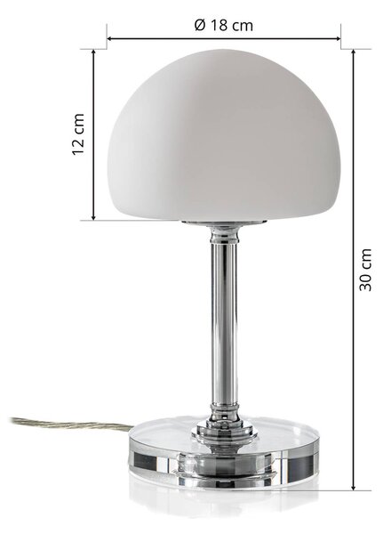 Steinhauer Lampa stołowa LED Ancilla, możliwość ściemniania, chromowy / srebrny, salon / jadalnia, metal, nowoczesny