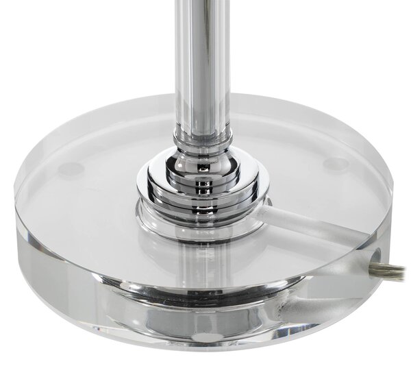Steinhauer Lampa stołowa LED Ancilla, możliwość ściemniania, chromowy / srebrny, salon / jadalnia, metal, nowoczesny