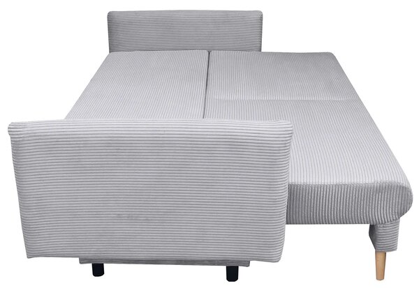 Szara sztruksowa sofa rozkładana T3-Z72