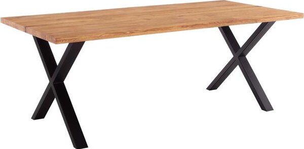Stół do jadalni z blatem z litego drewna Montpellier, 200 x 95 cm