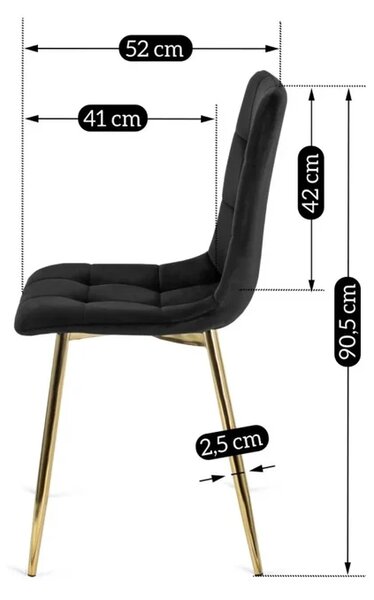 Zestaw Stół Rozkładany IBIZA 160-240 cm Biały Marmur/Złoty i 4 Krzesła Tapicerowane YORK Czarne Glamour