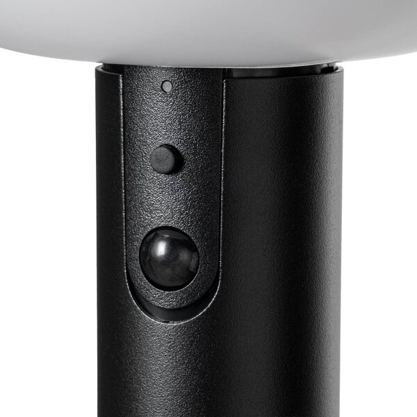 Lampa ogrodowa LED z zasilaniem słonecznym Lindby Obintu, czarna, 63 cm, Obintu Lindby, możliwość ściemniania, czarny, metal, nowoczesny