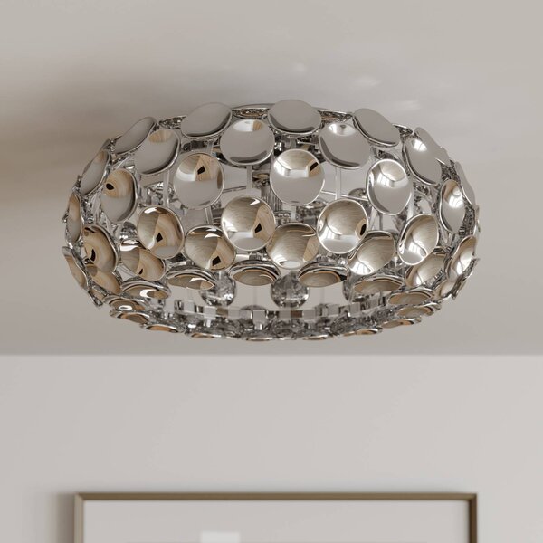 Lampa sufitowa Reza Lindby, możliwość ściemniania, chromowy / srebrny, przedpokój, tworzywo sztuczne, nowoczesny