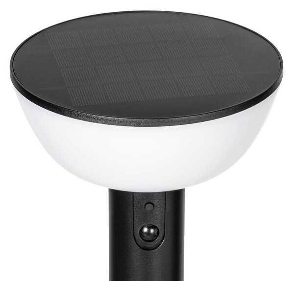 Lampa ogrodowa LED z zasilaniem słonecznym Lindby Obintu, czarna, 63 cm, Obintu Lindby, możliwość ściemniania, czarny, metal, nowoczesny