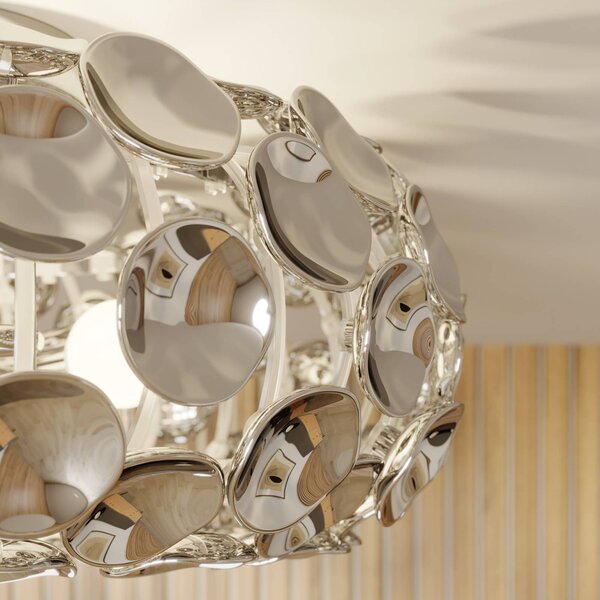 Lampa sufitowa Reza Lindby, możliwość ściemniania, chromowy / srebrny, przedpokój, tworzywo sztuczne, nowoczesny