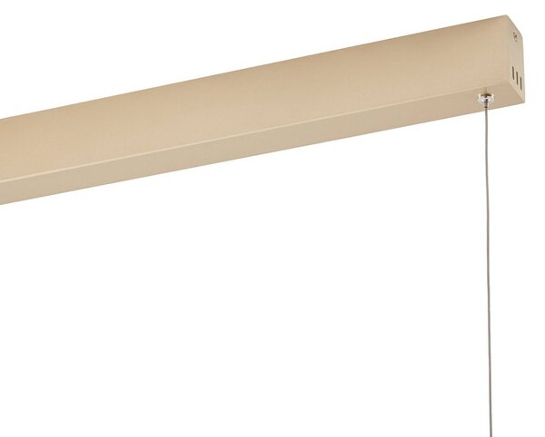 Lampa wisząca Mylosh Lucande, możliwość ściemniania, mosiężny / złoty, salon / jadalnia, aluminium, nowoczesny