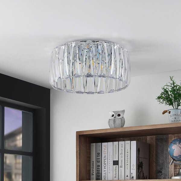 Lampa sufitowa Sofia Lindby, możliwość ściemniania, przezroczysty / transparentny, salon / jadalnia, tworzywo sztuczne, nowoczesny