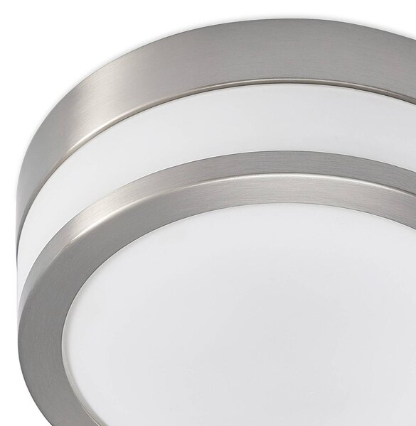 Lampa sufitowa Flavi Lindby, możliwość ściemniania, aluminiowy / szary / cynkowy, łazienka, metal, nowoczesny
