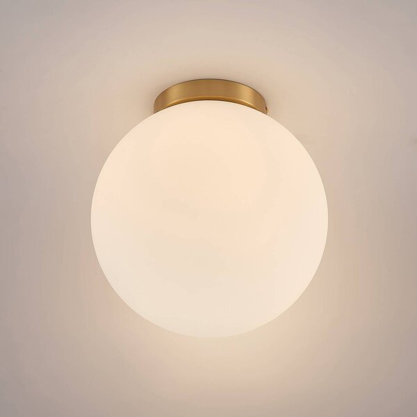 Lampa sufitowa Meriala Lindby, możliwość ściemniania, biały / opal, salon / jadalnia, szkło