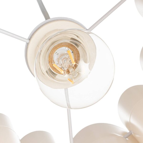 Lampa wisząca Winslow Lindby, możliwość ściemniania, biały / opal, salon / jadalnia, tworzywo sztuczne, skandynawski