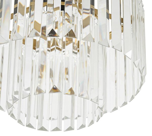 Lampa sufitowa Felicity Lindby, możliwość ściemniania, przezroczysty / transparentny, salon / jadalnia, szkło, nowoczesny