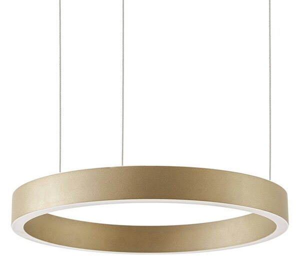 Lampa wisząca Aureon Quitani, możliwość ściemniania, mosiężny / złoty, salon / jadalnia, aluminium, nowoczesny