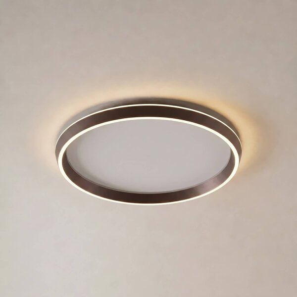 Lampa sufitowa Rylan Lucande, możliwość ściemniania, brązowy / rdzawy, salon / jadalnia, metal, nowoczesny