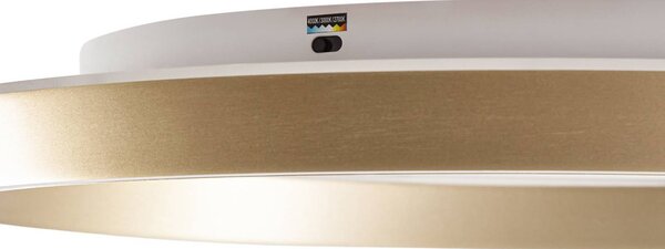 Lampa sufitowa Rylan Lucande, możliwość ściemniania, mosiężny / złoty, salon / jadalnia, metal, nowoczesny