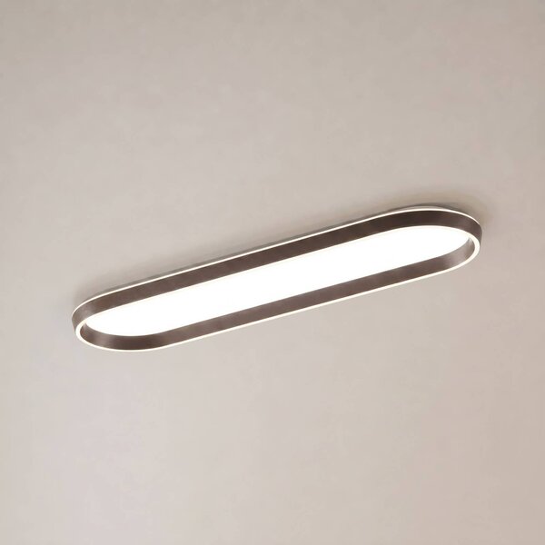 Lampa sufitowa Rylan Lucande, możliwość ściemniania, brązowy / rdzawy, salon / jadalnia, metal, nowoczesny