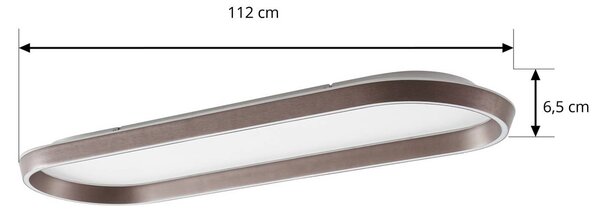 Lampa sufitowa Rylan Lucande, możliwość ściemniania, brązowy / rdzawy, salon / jadalnia, metal, nowoczesny