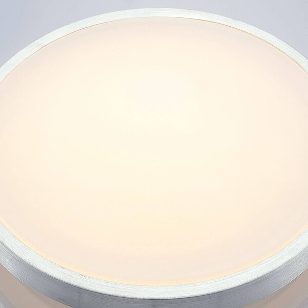 Lampa sufitowa LED Emelie Lindby, aluminiowy / szary / cynkowy, salon / jadalnia, aluminium, nowoczesny