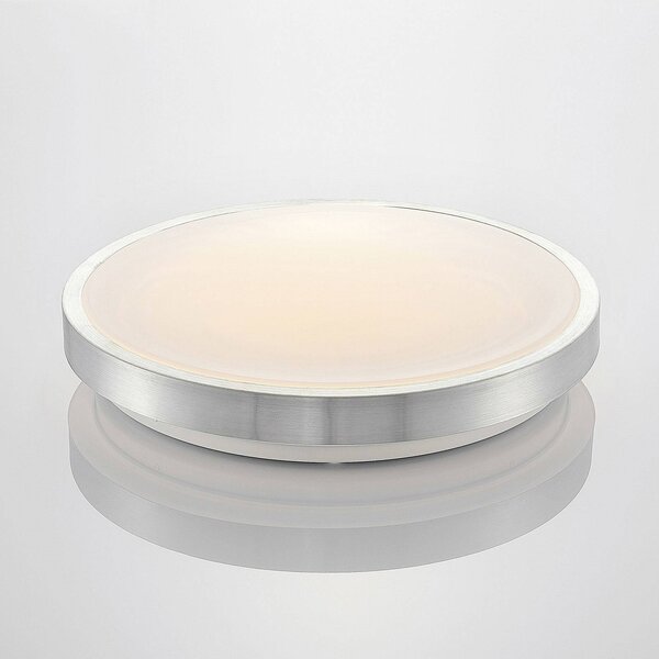 Lampa sufitowa LED Emelie Lindby, aluminiowy / szary / cynkowy, salon / jadalnia, aluminium, nowoczesny