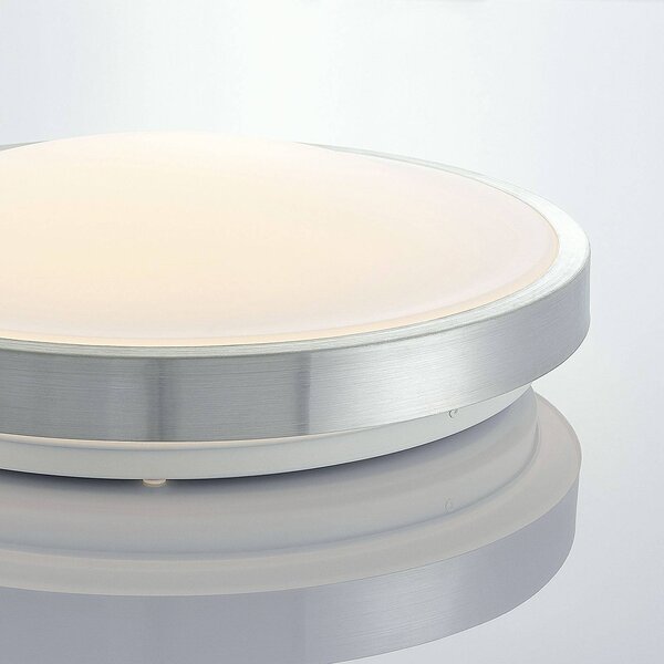 Lampa sufitowa LED Emelie Lindby, aluminiowy / szary / cynkowy, salon / jadalnia, aluminium, nowoczesny