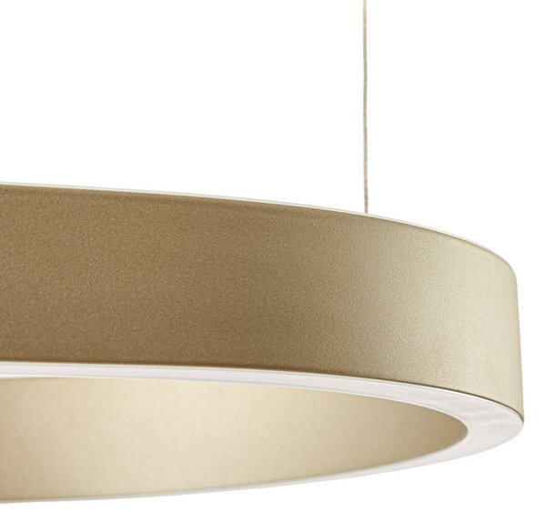 Lampa wisząca Vikali Lucande, możliwość ściemniania, mosiężny / złoty, salon / jadalnia, metal, nowoczesny