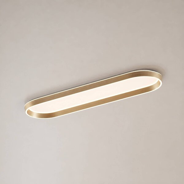 Lampa sufitowa Rylan Lucande, możliwość ściemniania, mosiężny / złoty, salon / jadalnia, metal, nowoczesny