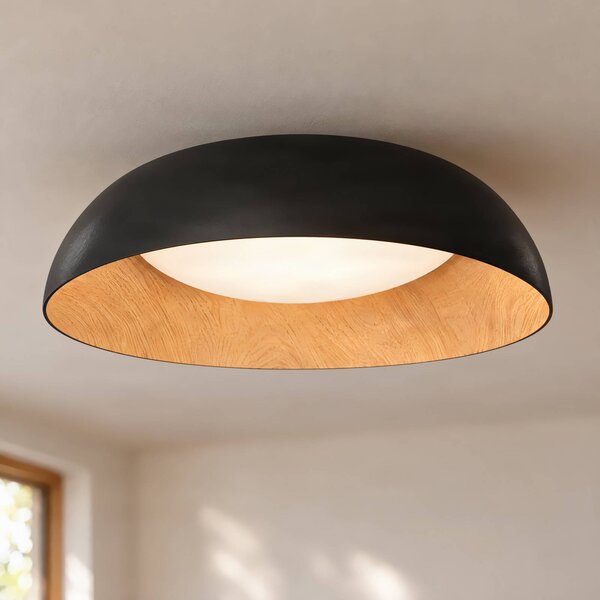 Lampa sufitowa Gracyn Lindby, możliwość ściemniania, czarny, salon / jadalnia, tworzywo sztuczne, nowoczesny