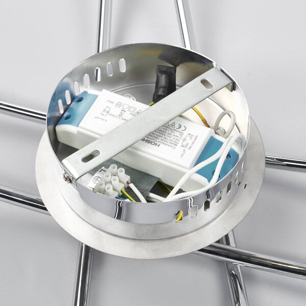Lampa sufitowa LED Yael Lindby, chromowy / srebrny, kuchnia, metal, nowoczesny