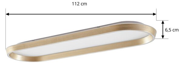 Lampa sufitowa Rylan Lucande, możliwość ściemniania, mosiężny / złoty, salon / jadalnia, metal, nowoczesny