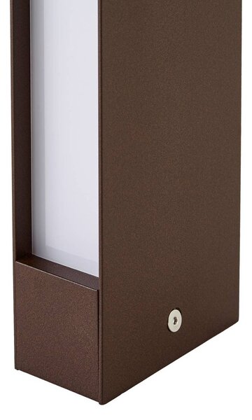 Słupek oświetleniowy LED Lucande Lirka, wysokość 60 cm, kolor rdzy, stopień Lirka, brązowy / rdzawy, aluminium, nowoczesny