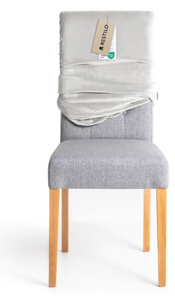 Jasnoszare elastyczne pokrowce na krzesło zestaw 4 szt. 48 cm Sento – Restilo