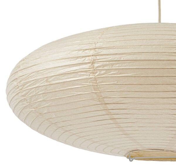 Lampa wisząca Gerald Lindby, możliwość ściemniania, kremowy / amber, salon / jadalnia, papier / lunolit / lunopal, skandynawski