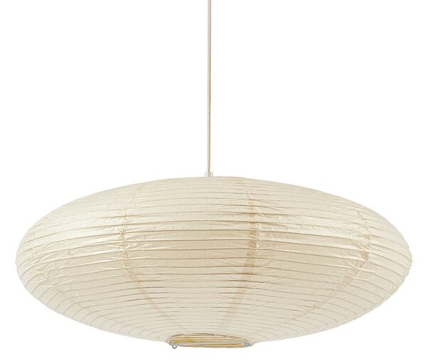 Lampa wisząca Gerald Lindby, możliwość ściemniania, kremowy / amber, salon / jadalnia, papier / lunolit / lunopal, skandynawski