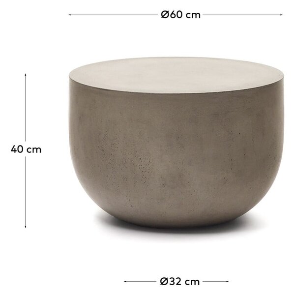 Okrągły stolik ogrodowy betonowy ø 60 cm Garbet – Kave Home