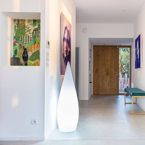 Lumisky Lampa tarasowa Classy, biała, E27, wysokość 120 cm, tworzywo sztuczne Classy, biały / opal, tworzywo sztuczne