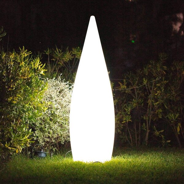 Lumisky Lampa tarasowa Classy, biała, E27, wysokość 120 cm, tworzywo sztuczne Classy, biały / opal, tworzywo sztuczne