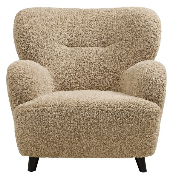 Jasnobrązowy fotel z materiału bouclé Lunaro – House Nordic