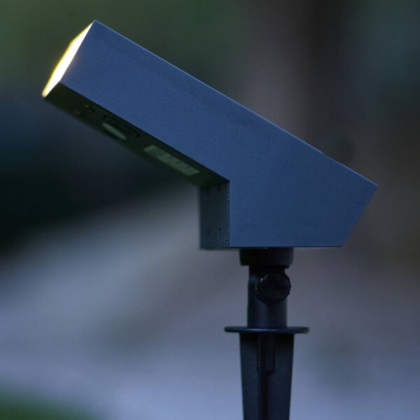 Lumisky Reflektor z grotem ziemnym LED, Soltek, kolor antracytowy, długość 13 cm możliwość ściemniania, czarny, aluminium, nowoczesny