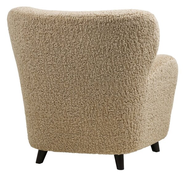 Jasnobrązowy fotel z materiału bouclé Lunaro – House Nordic