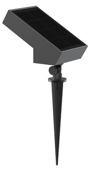 Lumisky Reflektor z grotem ziemnym LED, Soltek, kolor antracytowy, długość 13 cm możliwość ściemniania, czarny, aluminium, nowoczesny