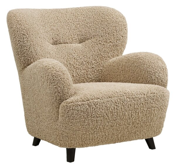 Jasnobrązowy fotel z materiału bouclé Lunaro – House Nordic