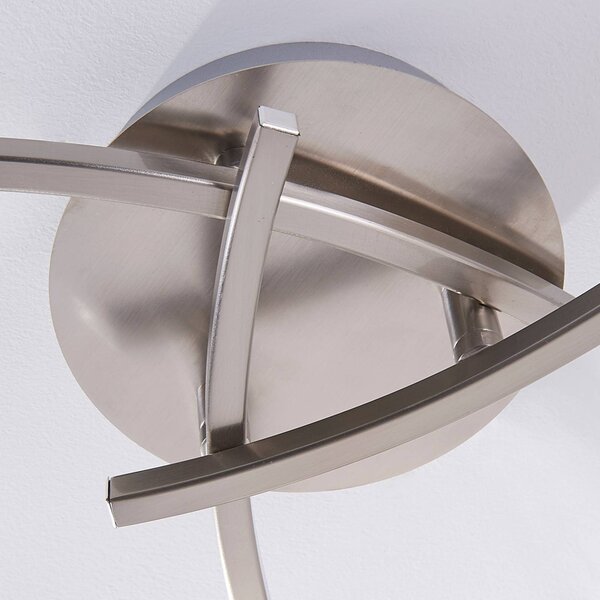 Lampa sufitowa Della Lindby, możliwość ściemniania, aluminiowy / szary / cynkowy, salon / jadalnia, szkło, nowoczesny
