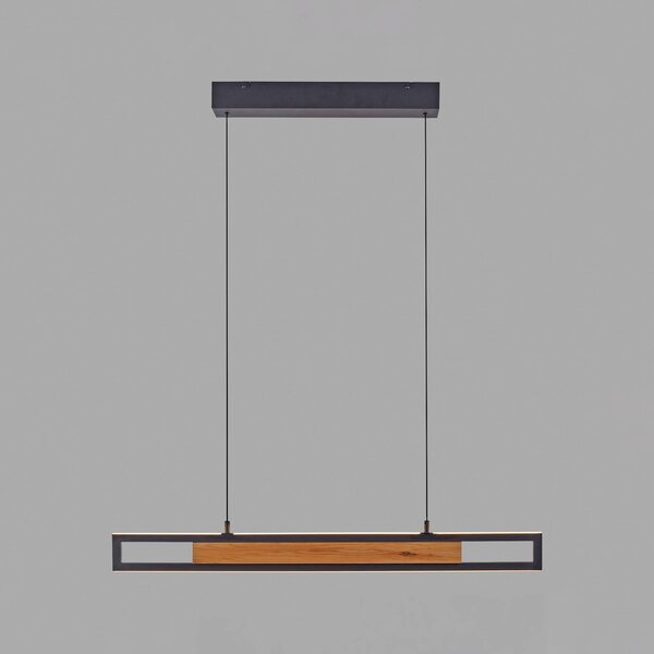 Paul Neuhaus Lampa wisząca Sveja, możliwość ściemniania, jasne drewno, salon / jadalnia, drewno, nowoczesny