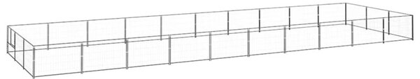 Kojec dla psa, czarny, 30 m², stalowy