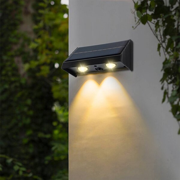 Lumisky Kinkiet LED z panelem słonecznym Kyla, czarna, szerokość 11 cm, zestaw 4 sztuk Kyla, czarny, tworzywo sztuczne, nowoczesny