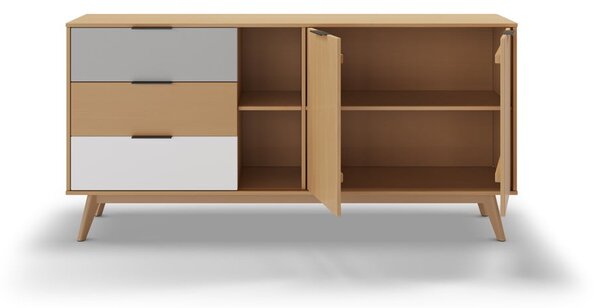 Niska komoda z litego drewna sosnowego 165x81 cm Elfa – Marckeric