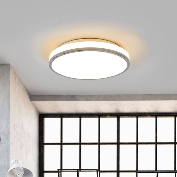 Lampa sufitowa Lyss Lindby, biały / opal, łazienka, szkło, nowoczesny