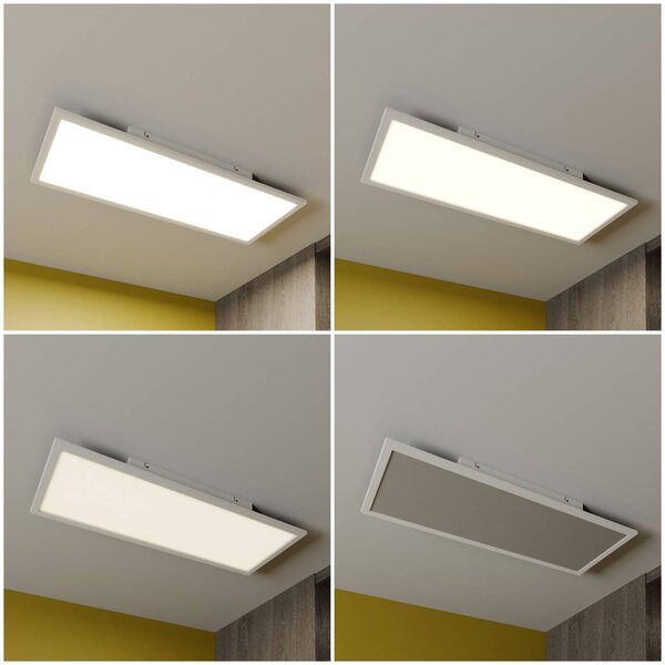 Lampa sufitowa LED Luay Lindby, możliwość ściemniania, biały / opal, kuchnia, tworzywo sztuczne, nowoczesny