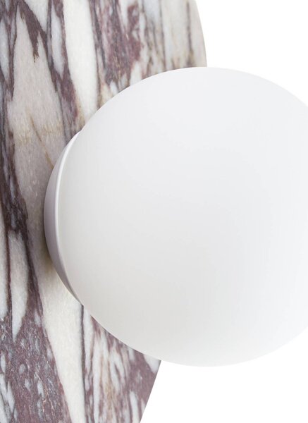 Kinkiet Mavi NOLA, możliwość ściemniania, biały / opal, salon / jadalnia, kamień, design